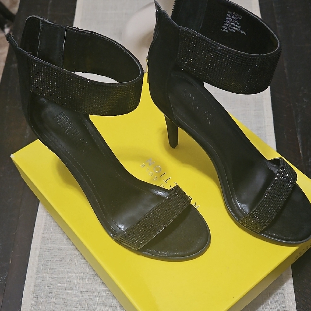 Kenneth Cole Black Strappy Heels